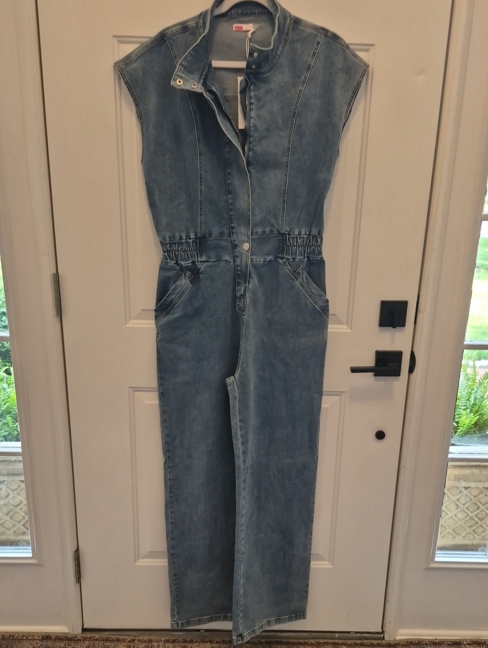 Vintage Light Wash Denim Jumpsuit Size L